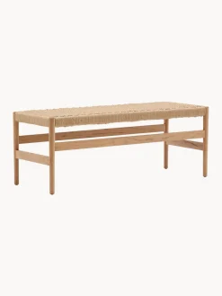 Banco de madera de roble Zaide^ Bancos|Bancos