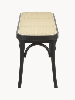 Westwing Collection Banco madera con tejido vienés Franz