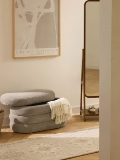 Westwing Collection Banco pequeño tapizado con espacio de almacenamiento Alto