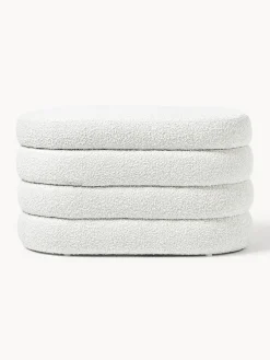 Westwing Collection Banco pequeño tapizado en tejido bouclé con espacio de almacenamiento Alto