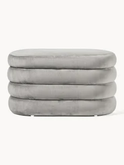 Westwing Collection Banco pequeño tapizado en terciopelo con espacio de almacenamiento Alto