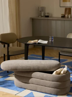 Westwing Collection Banco tapizado con espacio de almacenamiento Alto^ Bancos|Bancos