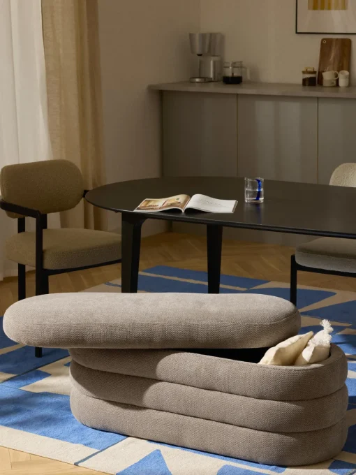 Westwing Collection Banco tapizado con espacio de almacenamiento Alto^ Bancos|Bancos