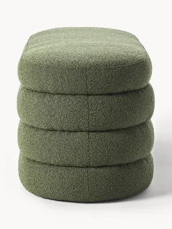 Westwing Collection Banco tapizado en tejido bouclé Alto