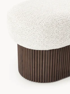 Westwing Collection Banco tapizado en tejido borreguillo bouclé con espacio de almacenamiento Nala^ Bancos|Bancos