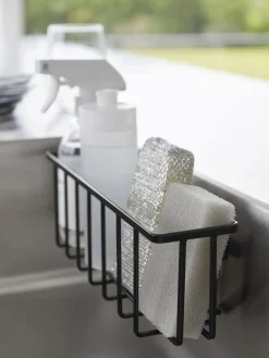 Yamazaki Bandeja de baño con ganchos adhesivos Tower^ Jarrones