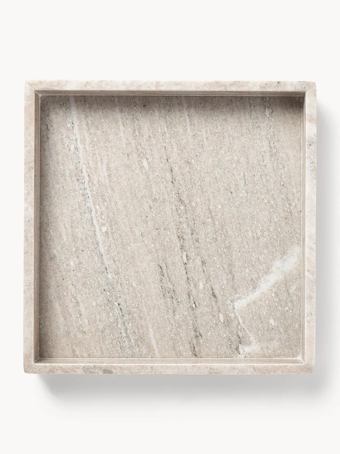 Westwing Collection Bandeja decorativa pequeña de mármol Venice^ Jarrones|Bandejas Decorativas