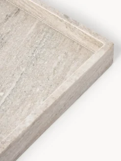 Westwing Collection Bandeja decorativa pequeña de mármol Venice^ Jarrones|Bandejas Decorativas