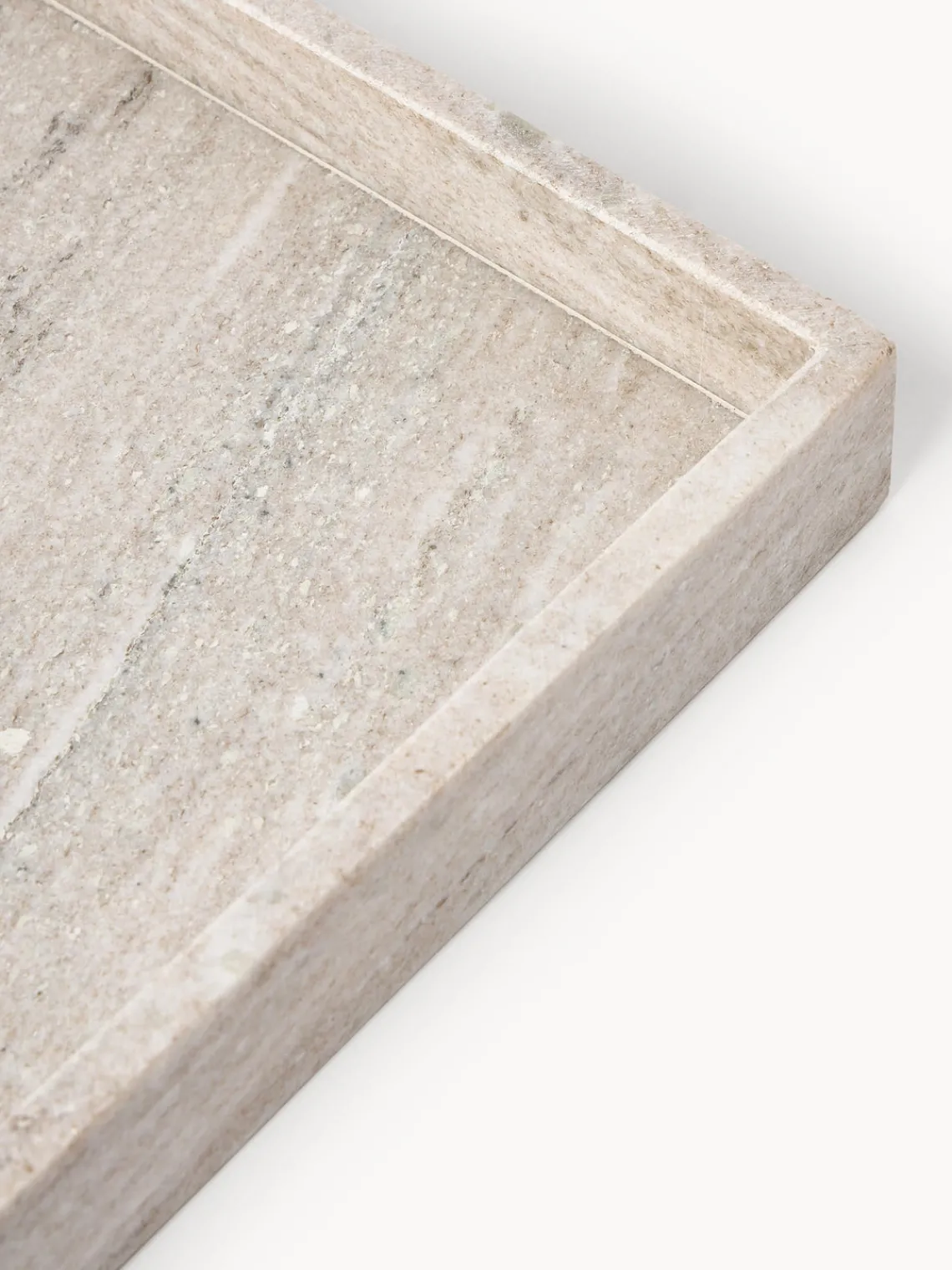 Westwing Collection Bandeja decorativa pequeña de mármol Venice^ Jarrones|Bandejas Decorativas