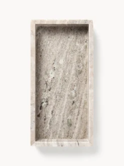 Westwing Collection Bandeja decorativa pequeña de mármol Venice^ Jarrones|Bandejas Decorativas