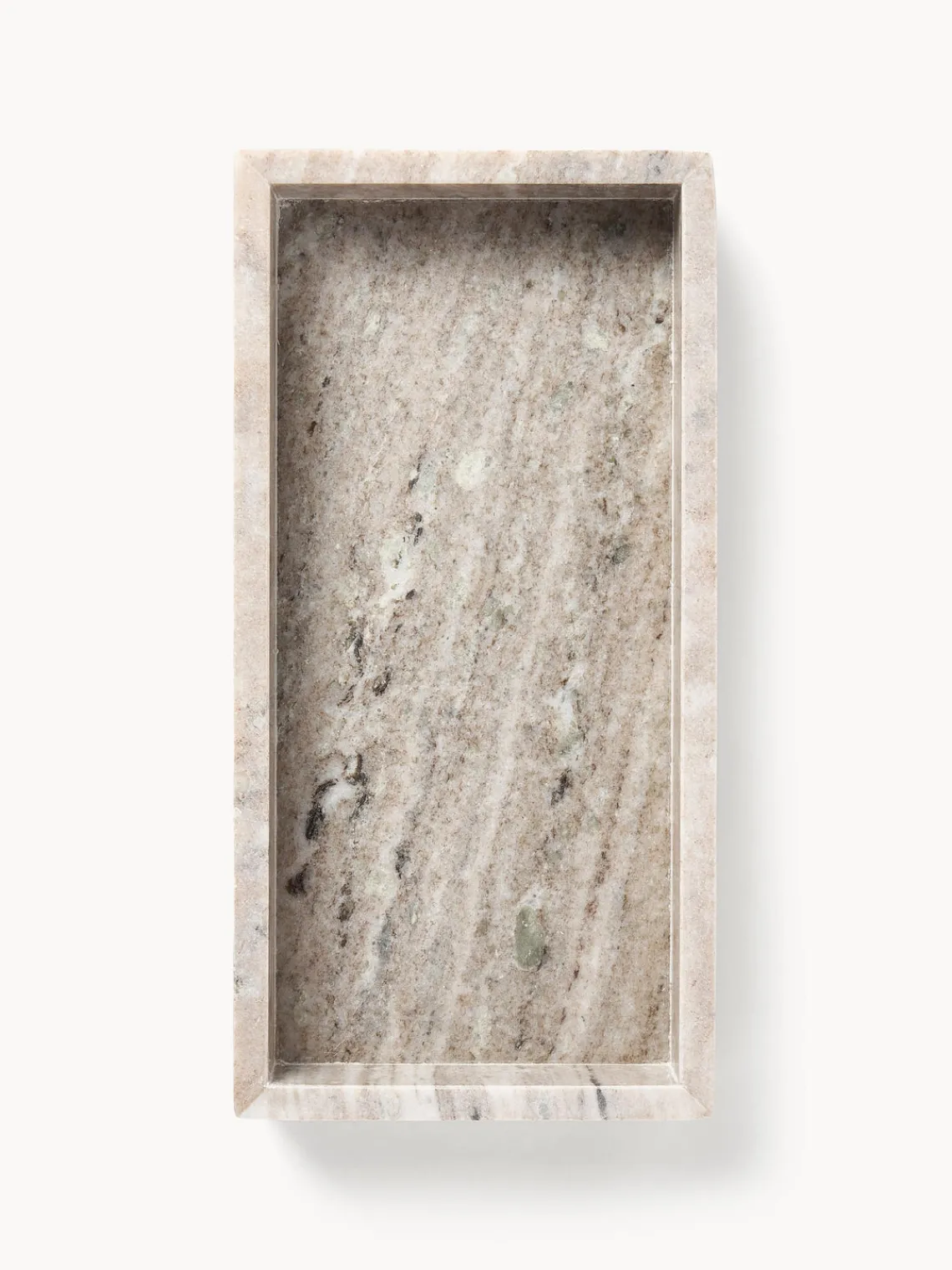 Westwing Collection Bandeja decorativa pequeña de mármol Venice^ Jarrones|Bandejas Decorativas