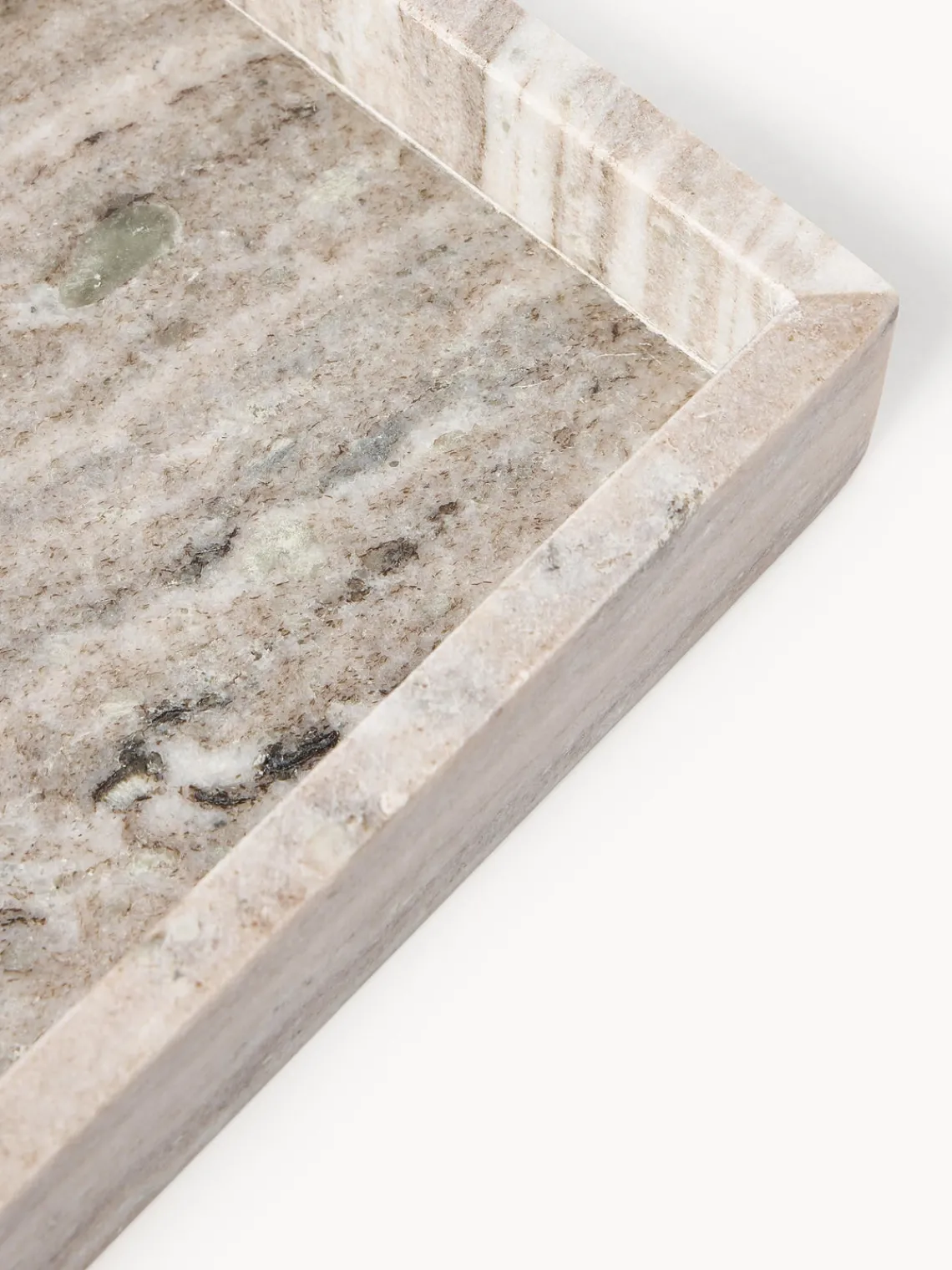 Westwing Collection Bandeja decorativa pequeña de mármol Venice^ Jarrones|Bandejas Decorativas