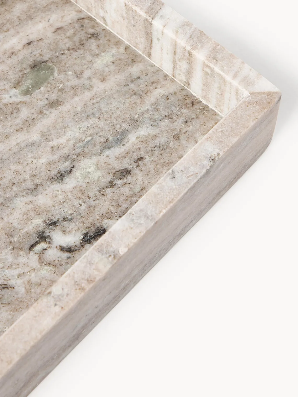 Westwing Collection Bandeja decorativa pequeña de mármol Venice^ Jarrones|Bandejas Decorativas