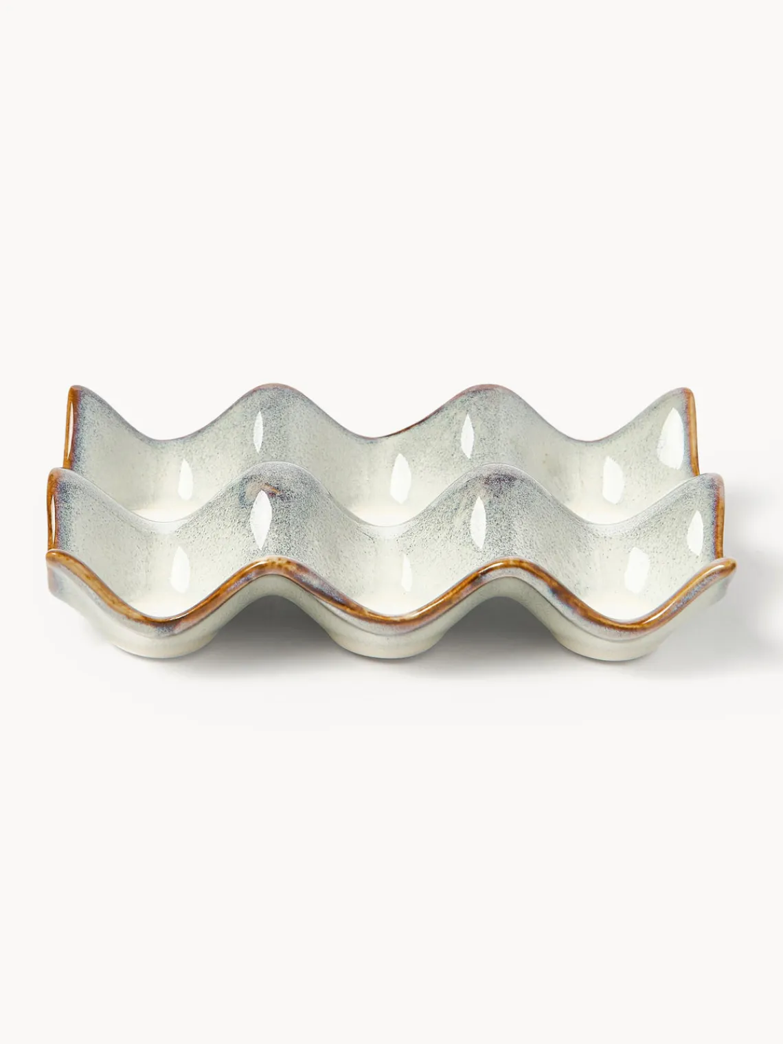 Broste Copenhagen Bandeja para huevos artesanal Nordic Sand
