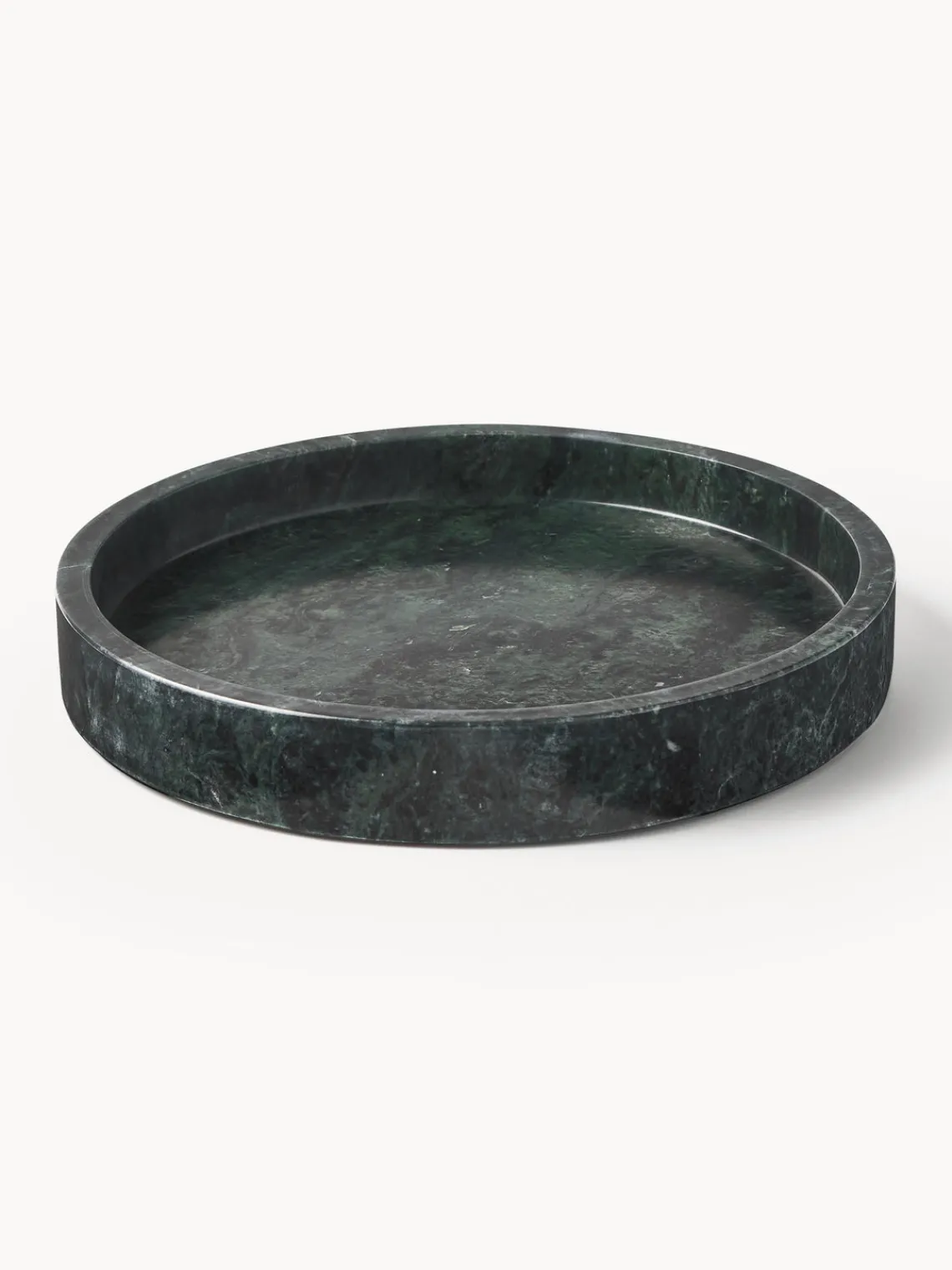 Westwing Collection Bandeja redonda decorativa de mármol Venice^ Jarrones|Bandejas Decorativas