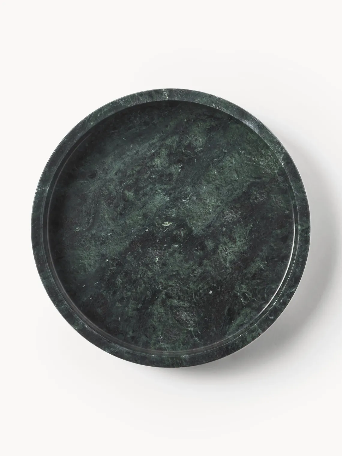 Westwing Collection Bandeja redonda decorativa de mármol Venice^ Jarrones|Bandejas Decorativas