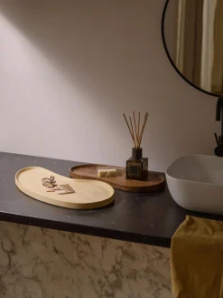 Westwing Collection Bandejas decorativas de madera de mango Oda, 2 uds.