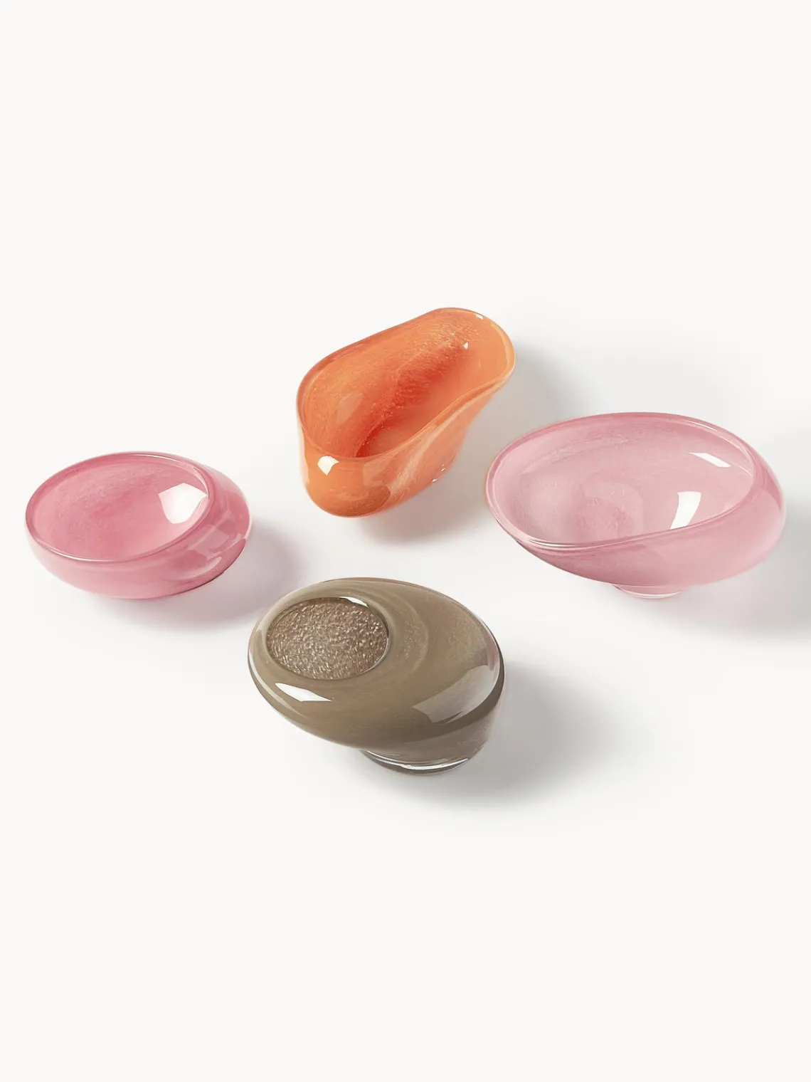 Westwing Collection Bol decorativo artesanal de vidrio Ashley