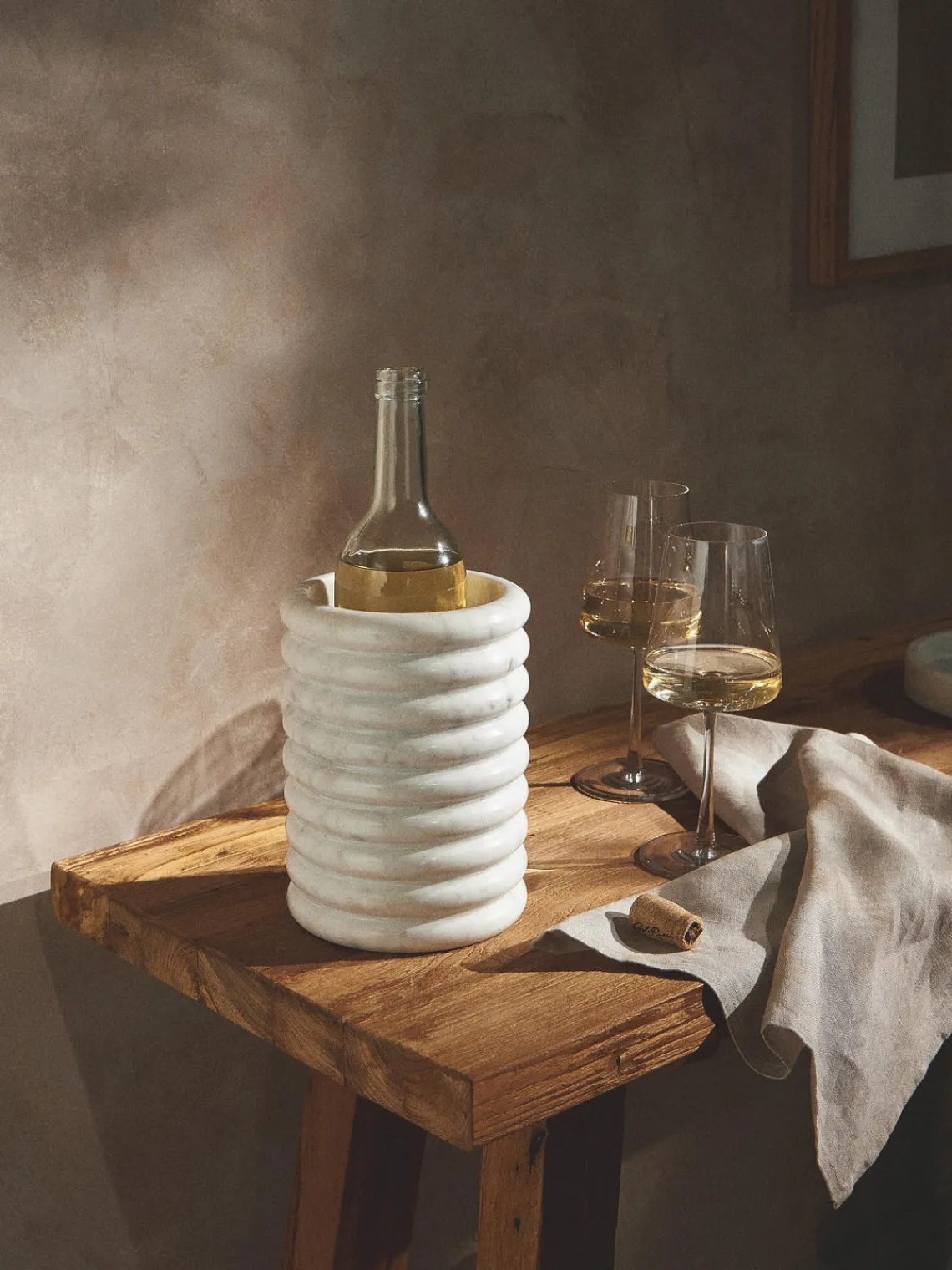 Westwing Collection Botellero individual de mármol Zuri