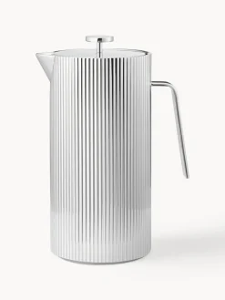 GEORG JENSEN Cafetera de acero inoxidable con estructura ranurada Bernadotte