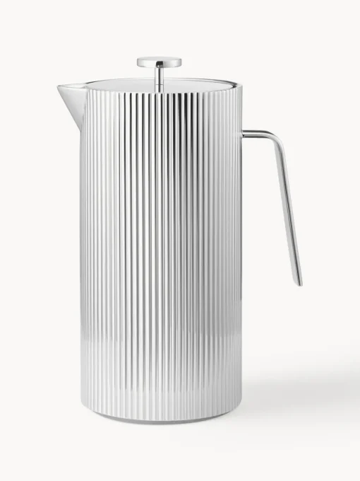 GEORG JENSEN Cafetera de acero inoxidable con estructura ranurada Bernadotte