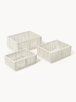 Westwing Collection Cajas de almacenamiento artesanales de cuerda Gabe, 3 uds.