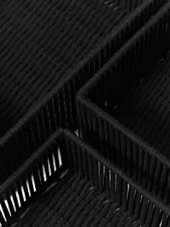 Westwing Collection Cajas de almacenamiento artesanales de cuerda Gabe, 3 uds.^ Cajas De Almacenaje|Jarrones