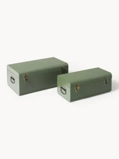 Westwing Collection Cajas de almacenamiento de metal Jonny, 2 uds.