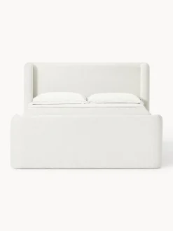 Westwing Collection Cama continental en tejido bouclé Perla^ Camas Continentales|Camas