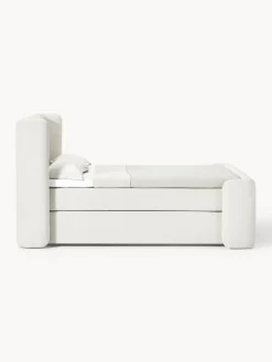Westwing Collection Cama continental en tejido bouclé Perla^ Camas Continentales|Camas