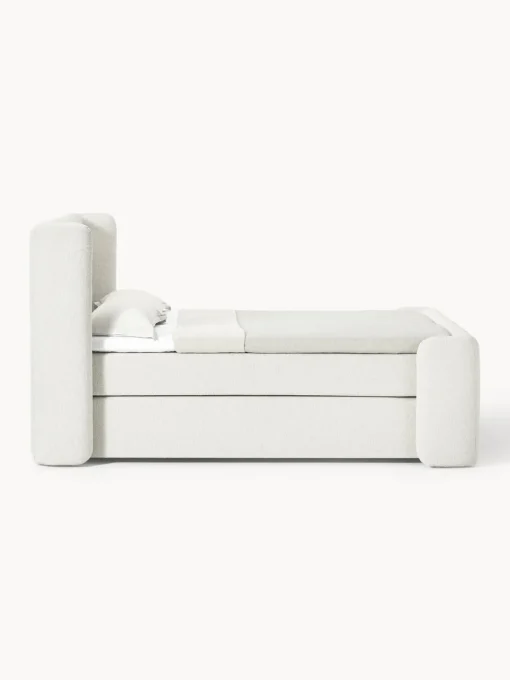 Westwing Collection Cama continental en tejido bouclé Perla^ Camas Continentales|Camas