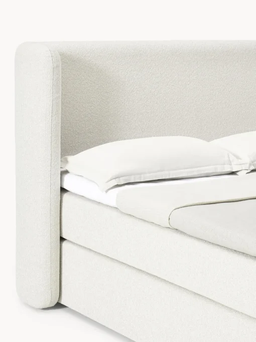 Westwing Collection Cama continental en tejido bouclé Perla^ Camas Continentales|Camas