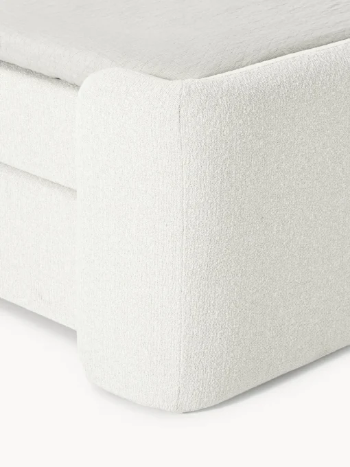 Westwing Collection Cama continental en tejido bouclé Perla^ Camas Continentales|Camas