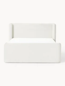 Westwing Collection Cama continental en tejido bouclé Perla^ Camas Continentales|Camas