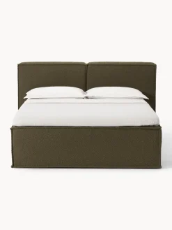 Westwing Collection Cama continental en tejido bouclé Lennon