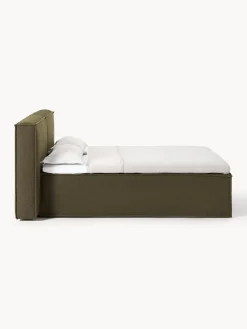 Westwing Collection Cama continental en tejido bouclé Lennon