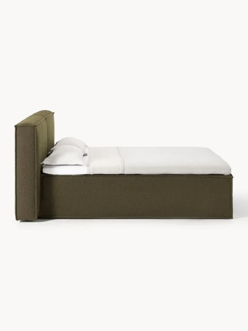 Westwing Collection Cama continental en tejido bouclé Lennon