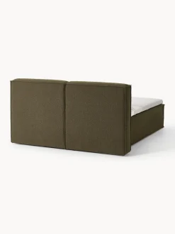 Westwing Collection Cama continental en tejido bouclé Lennon