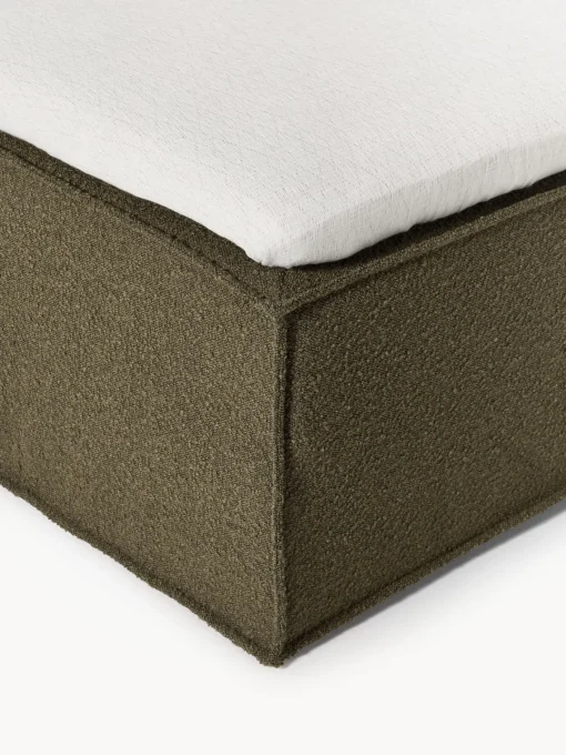 Westwing Collection Cama continental en tejido bouclé Lennon