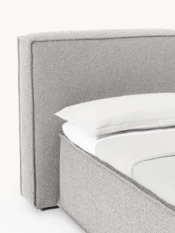 Westwing Collection Cama continental en tejido bouclé Lennon