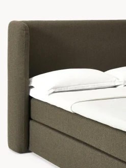 Westwing Collection Cama continental en tejido bouclé Perla^ Camas Continentales|Camas