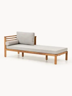 Westwing Collection Cama de jardín de madera de acacia Bo^ Tumbonas|Muebles De Jardín
