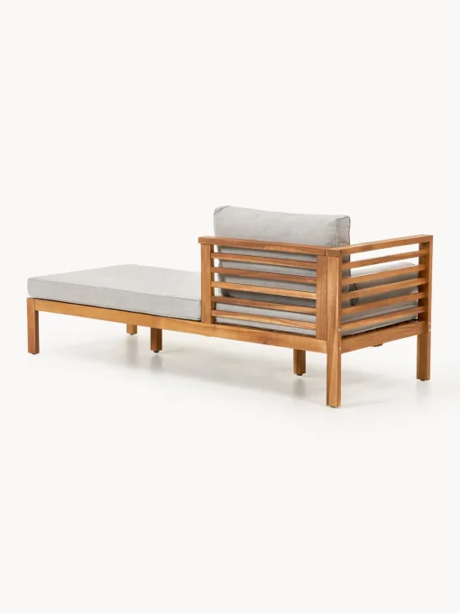 Westwing Collection Cama de jardín de madera de acacia Bo^ Tumbonas|Muebles De Jardín