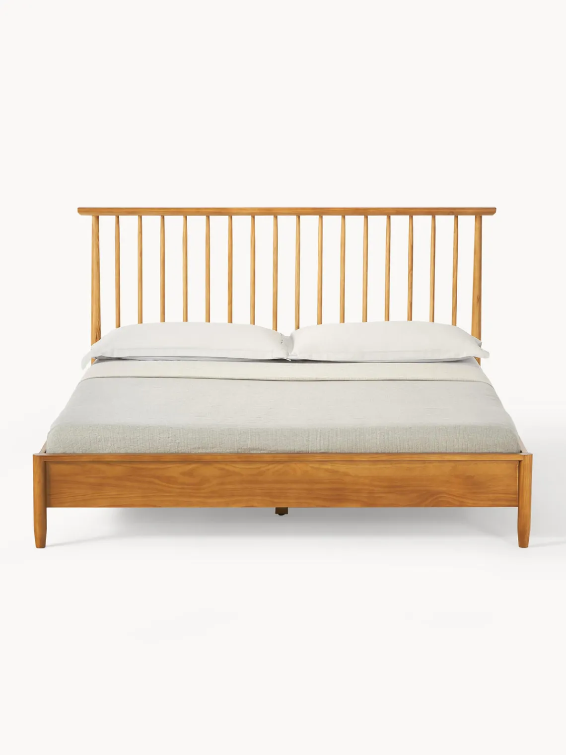 Westwing Collection Cama de madera de pino con cabecero Windsor
