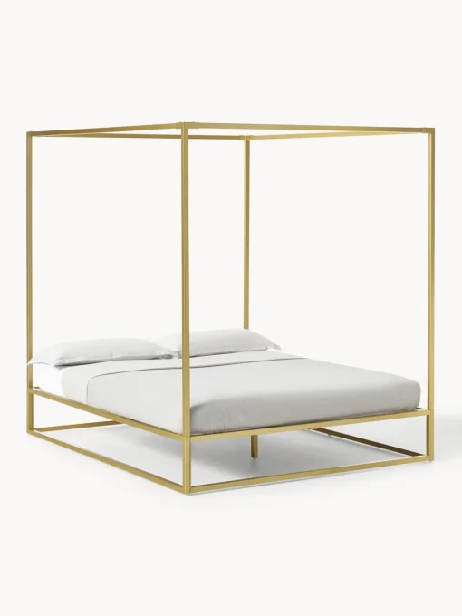 Westwing Collection Cama de metal con dosel Belle