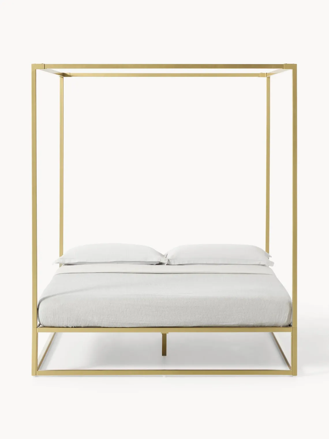 Westwing Collection Cama de metal con dosel Belle