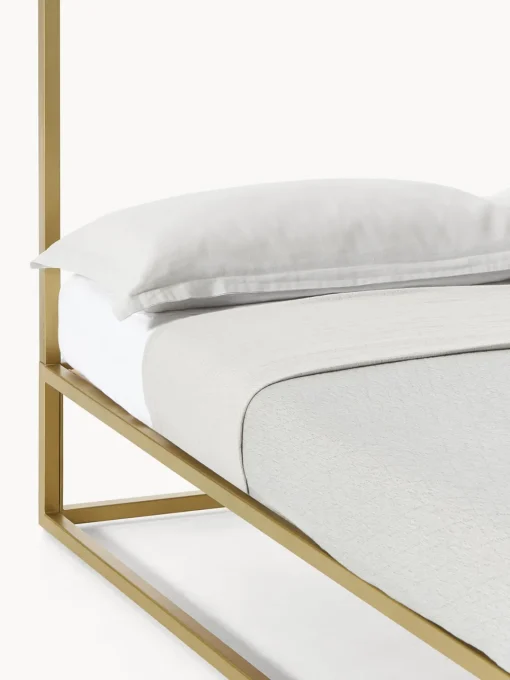 Westwing Collection Cama de metal con dosel Belle