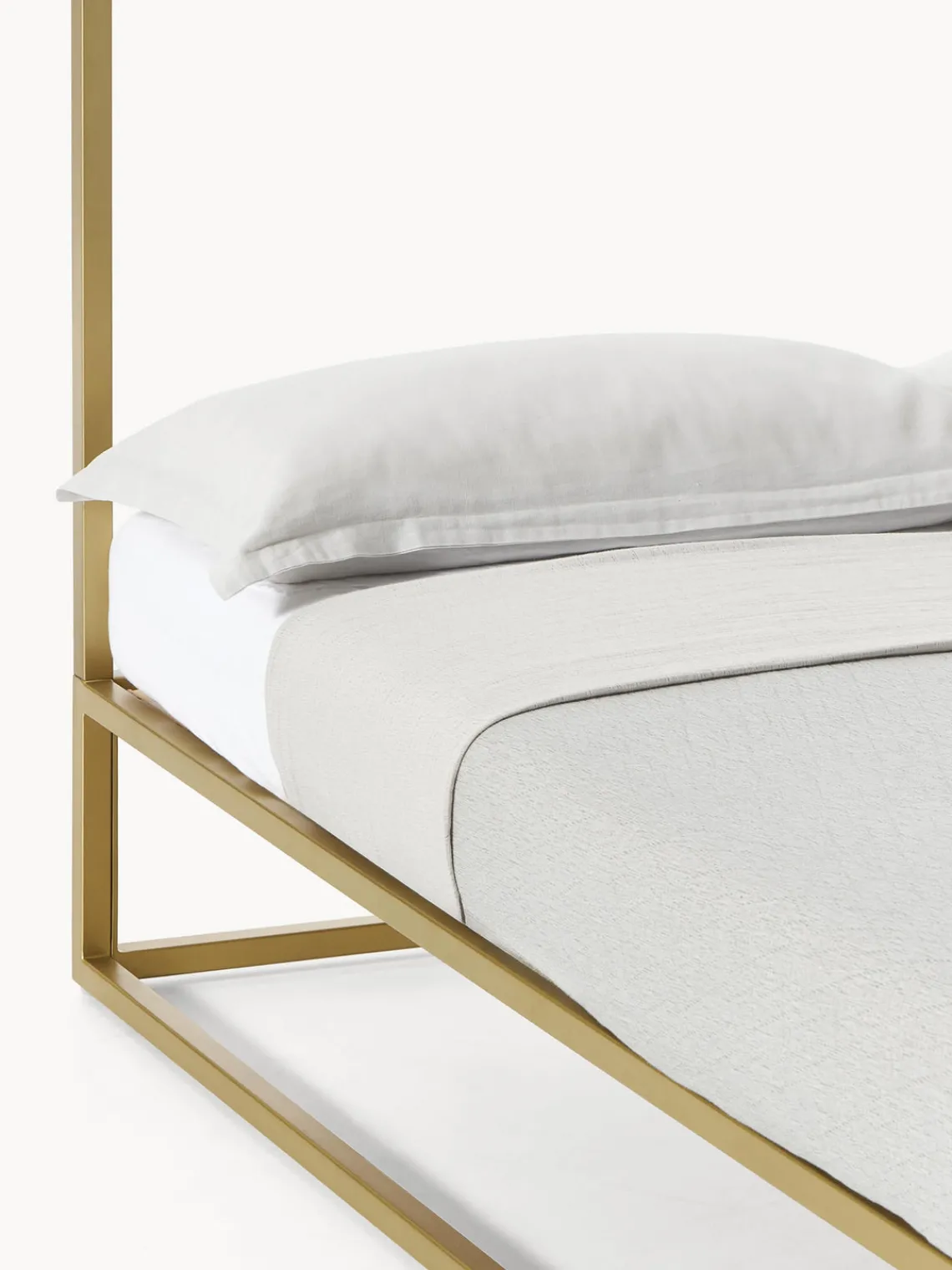 Westwing Collection Cama de metal con dosel Belle