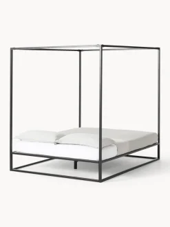 Westwing Collection Cama de metal con dosel Belle