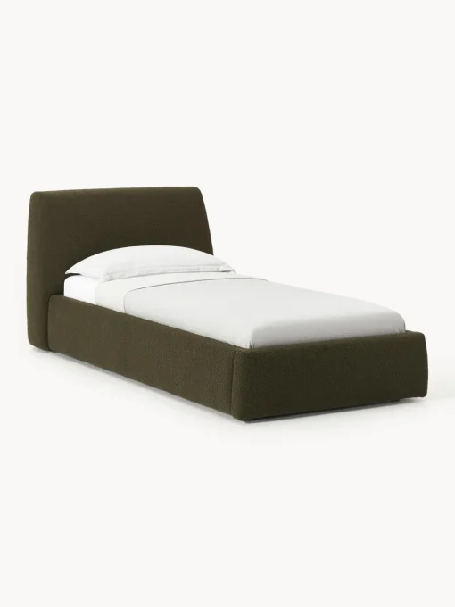 Westwing Collection Cama individual en tejido bouclé Cloud
